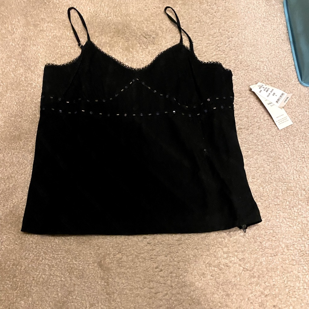 Black crop top strappy